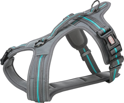 Trixie Hundegeschirr Fusion Touring Graphitgrau / Ozeanblau