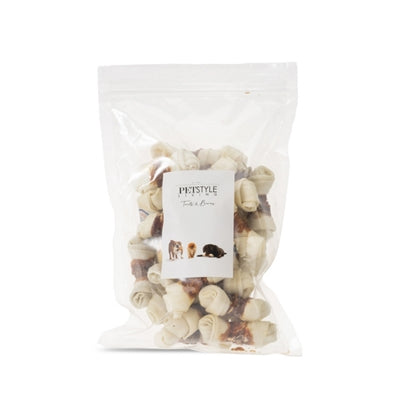 Petstyle Living Geknotet Knochen Weiss Mit Ente