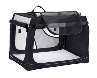 Trixie Reisekorb Vario Double Schwarz / Grau