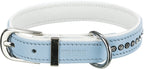Trixie Hundehalsband Active Comfort Mit Strass Leder Hellblau