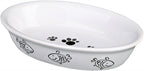 Trixie Futterschale / Wasserschale Oval Pfote / Fischmuster Keramik Sortiert