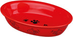 Trixie Futterschale / Wasserschale Oval Pfote / Fischmuster Keramik Sortiert