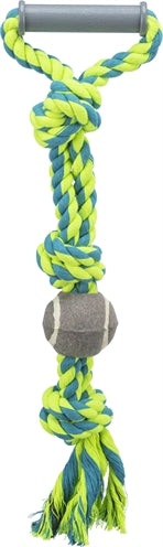 Trixie Zahnseide Mit Griff Und Hundefreundlichem Tennisball Blau/Grün