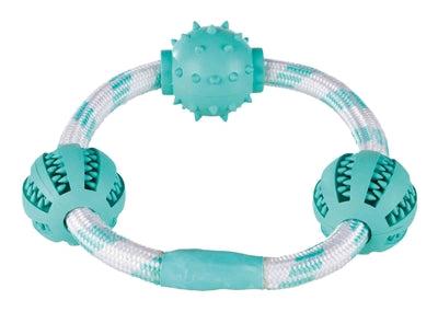 Trixie Denta Fun Cord Ring Mit Naturgummikugeln Mit Minzgeschmack
