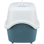 Trixie Katzenklo Vico Open Top Mit Haube Blau Grau / Weiss