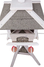 Trixie Natura Vogelfutterhaus Mit Ständer Und 4 Silos Kiefer Grau/Weiss