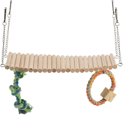 Trixie Hängebrücke Holz Mit Zahnseide Spielzeug