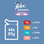 Felix Original In Gelee-Mix-Box Rindfleisch / Huhn / Thunfisch / Lachs