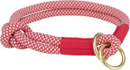 Trixie Weiches Seilhalsband Hund Halbschlupf Rot/Creme