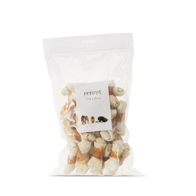 Petstyle Living Geknotet Knochen Weiss Mit Huhn