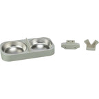Trixie Futter-/Trinkschale Doppelt Für #24347 Kunststoff/Edelstahl Weiss