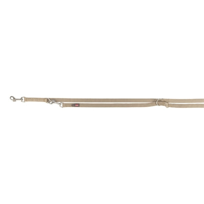Trixie Hundeleine Premium Verstellbar Zweilagig Sand