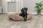 Trixie Hundekorb Lonni Gerippter Samt Eckig Hellbraun
