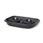 Savic Butler Futter- Und Trinkschale Mit Tablett Marmor Schwarz/Gold